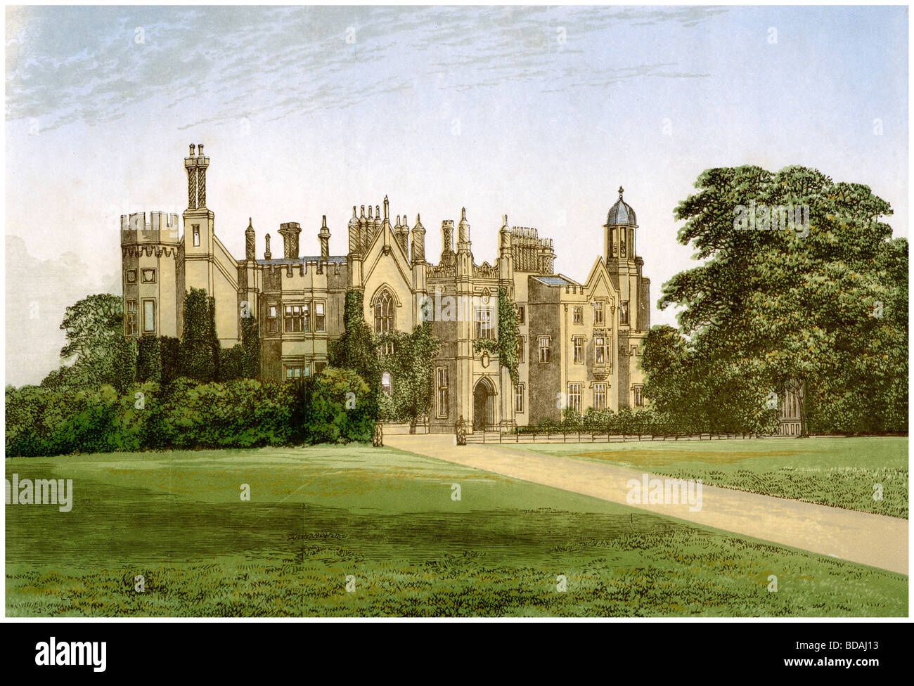 Palais de Danbury, Essex, accueil de l'évêque de Rochester, c1880. Artiste : Inconnu Banque D'Images