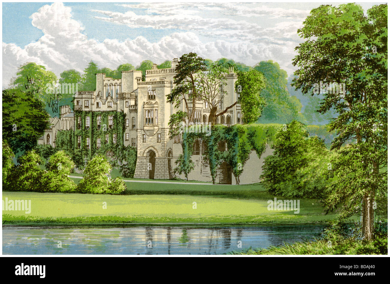 Guy's Cliffe, Warwickshire, accueil de la famille Percy, c1880. Artiste : Inconnu Banque D'Images