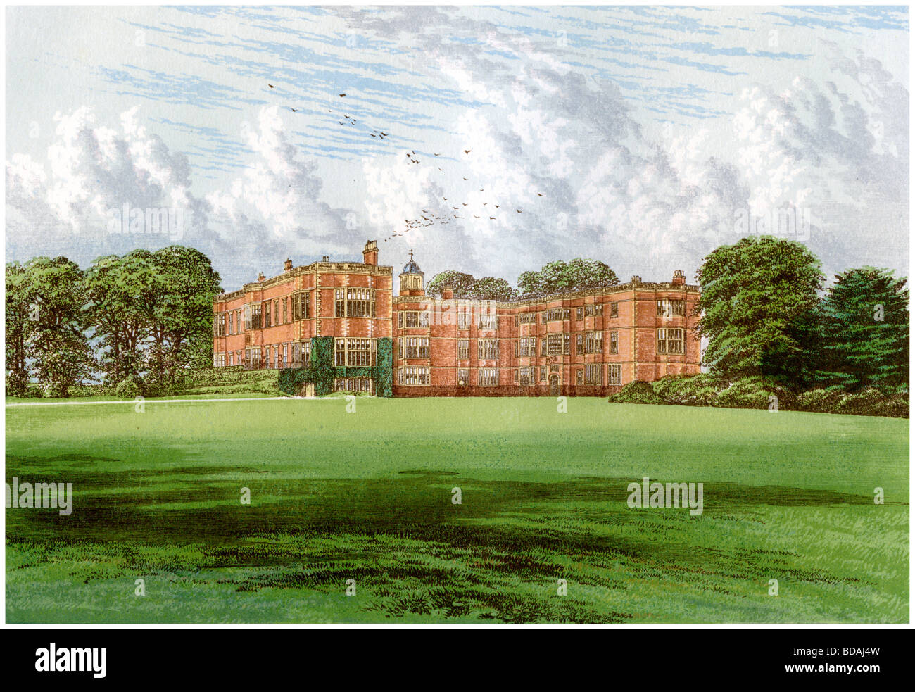 Temple Newsam, accueil de la famille Meynell-Ingram, c1880. Artiste : Inconnu Banque D'Images