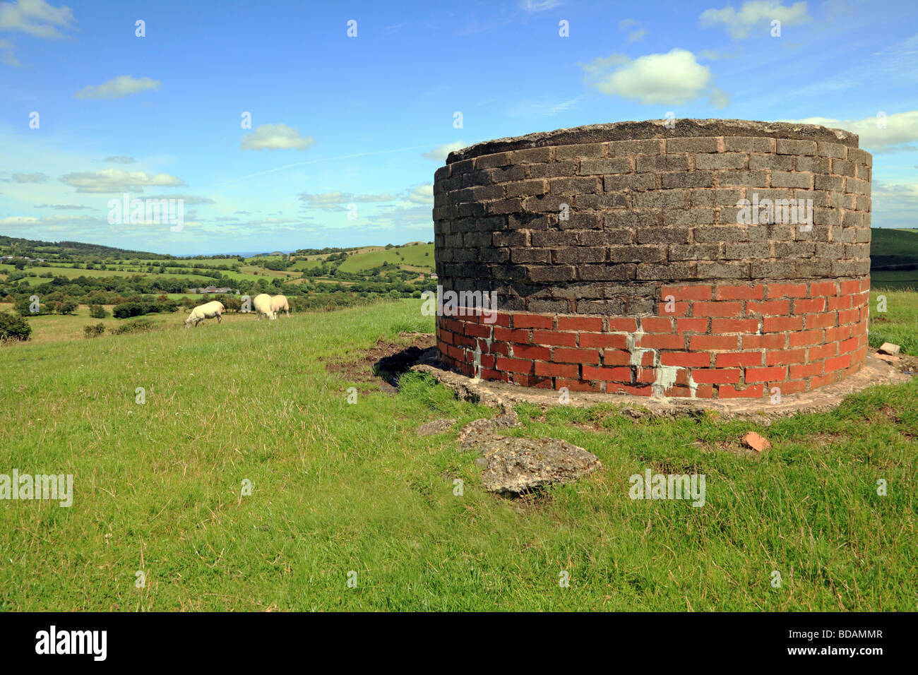 Un reste de la mines de plomb qui s'est produite dans le Shropshire Hills Banque D'Images