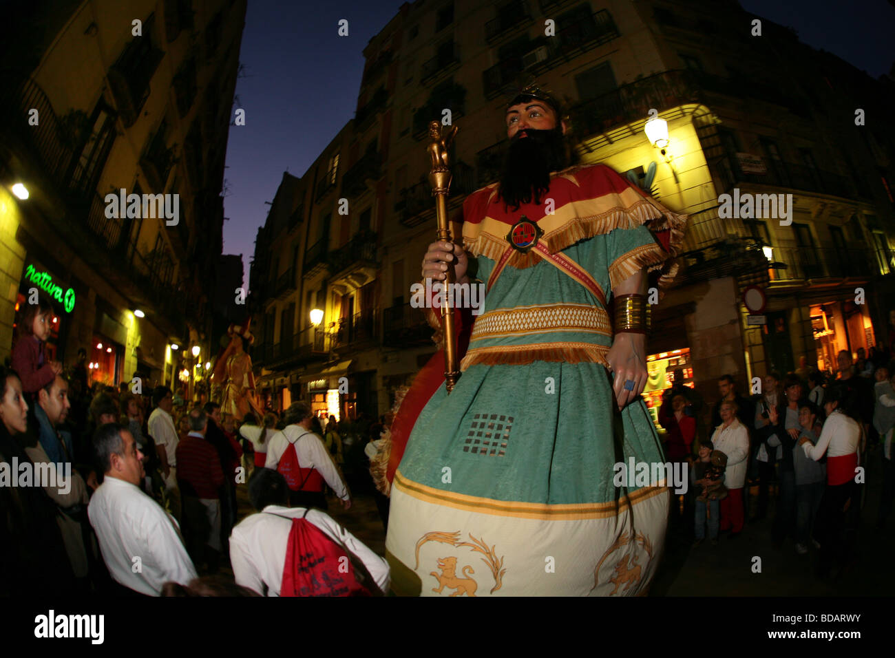 La célébration de Gigantes del à la place Santa Maria del Mar situé dans la ville de Barcelone en Espagne Banque D'Images