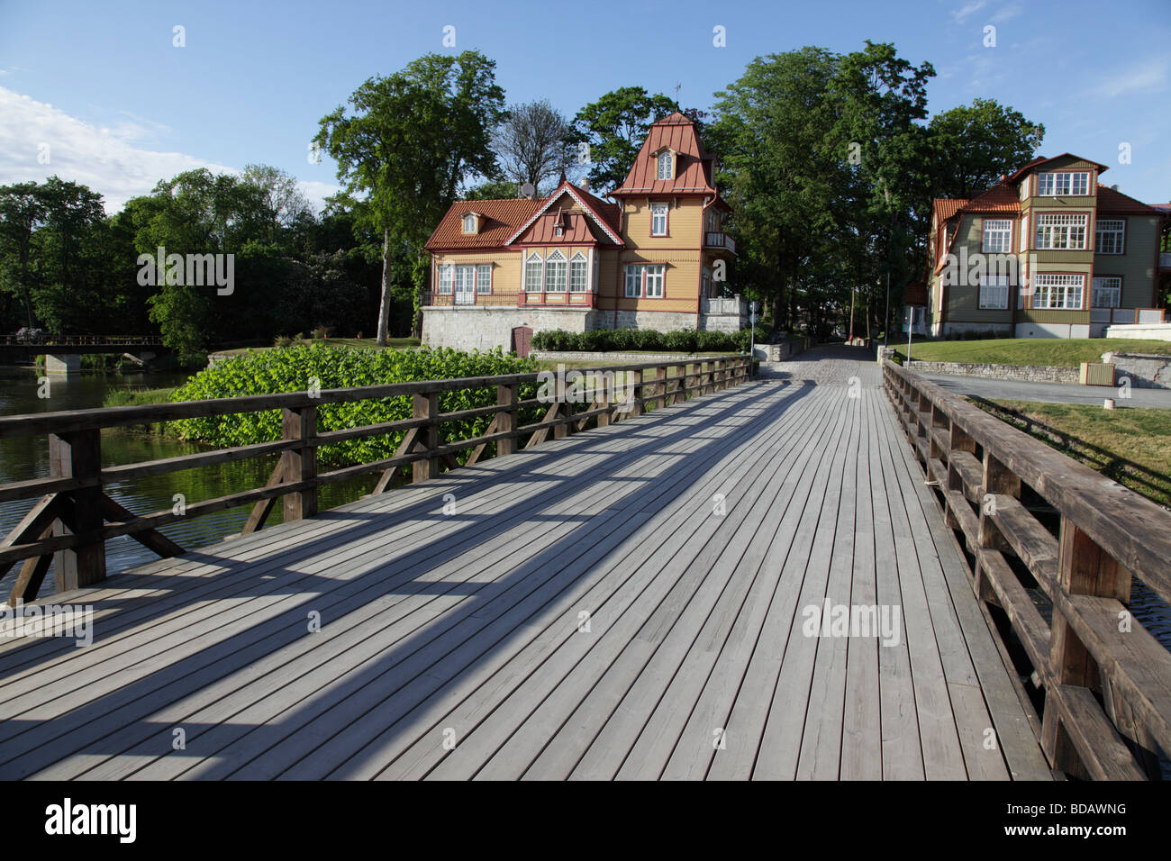Hôtel particulier de la ville de Kuressaare park l'île de Saaremaa Estonie Etat balte orientale. Photo par Willy Matheisl Banque D'Images