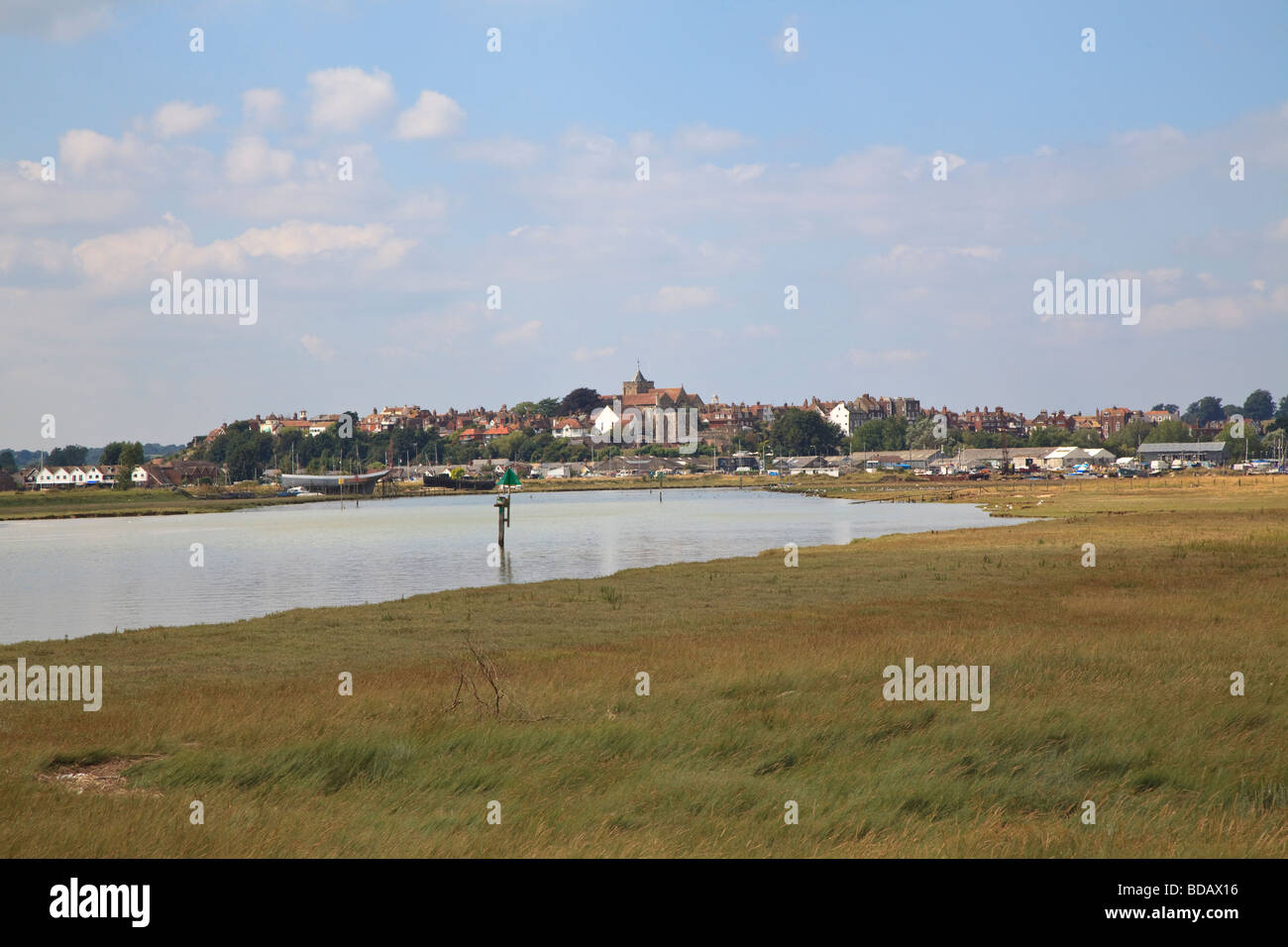 Rye Town East Sussex vu de la rivière Rother Banque D'Images