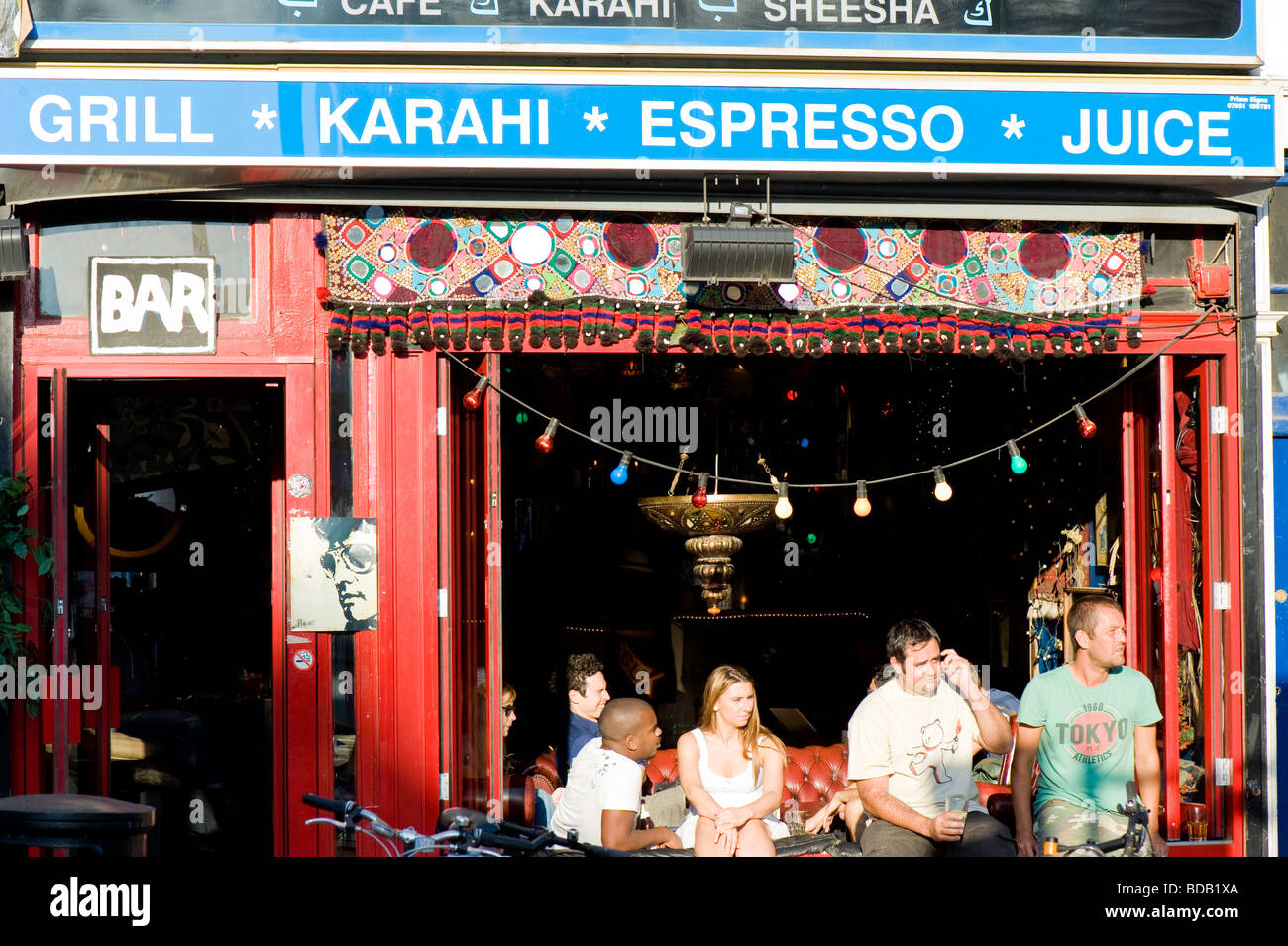 Bar sur Brick Lane East End E1 London United Kingdom Banque D'Images