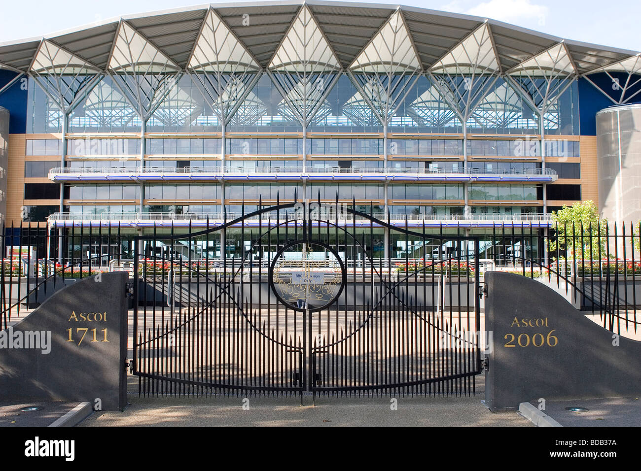 Grande tribune à Ascot Racecourse Banque D'Images