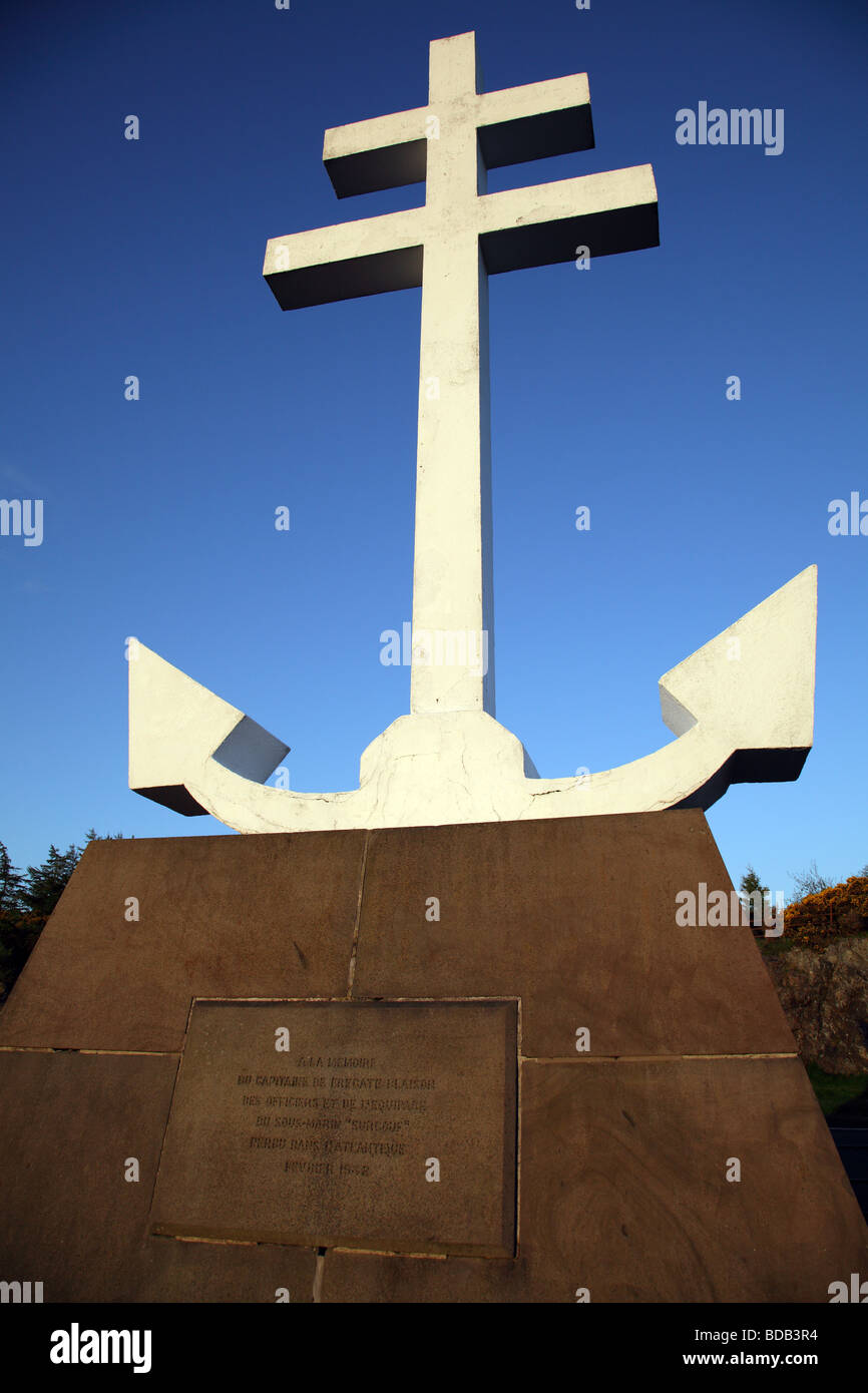 Mémorial français gratuit, Lyle Hill, Greenock, Inverclyde, Écosse, ROYAUME-UNI Banque D'Images