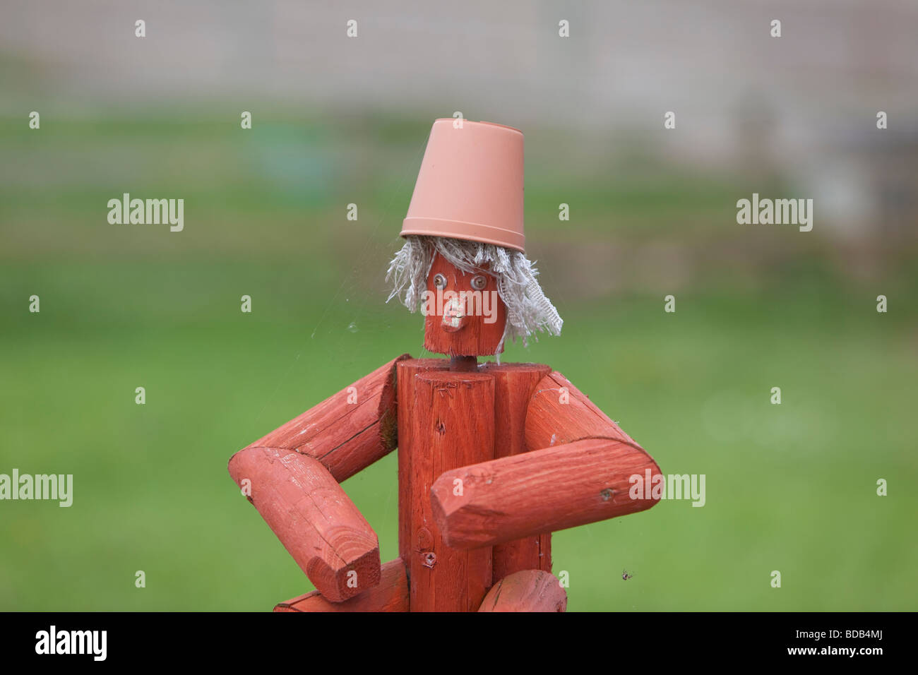 Homme de Pot de fleur Banque D'Images