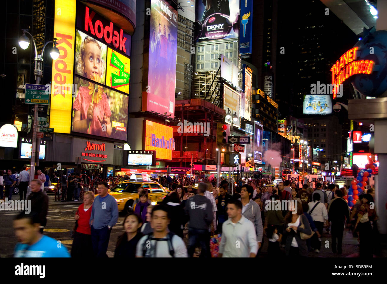 Times Square de nuit Banque D'Images