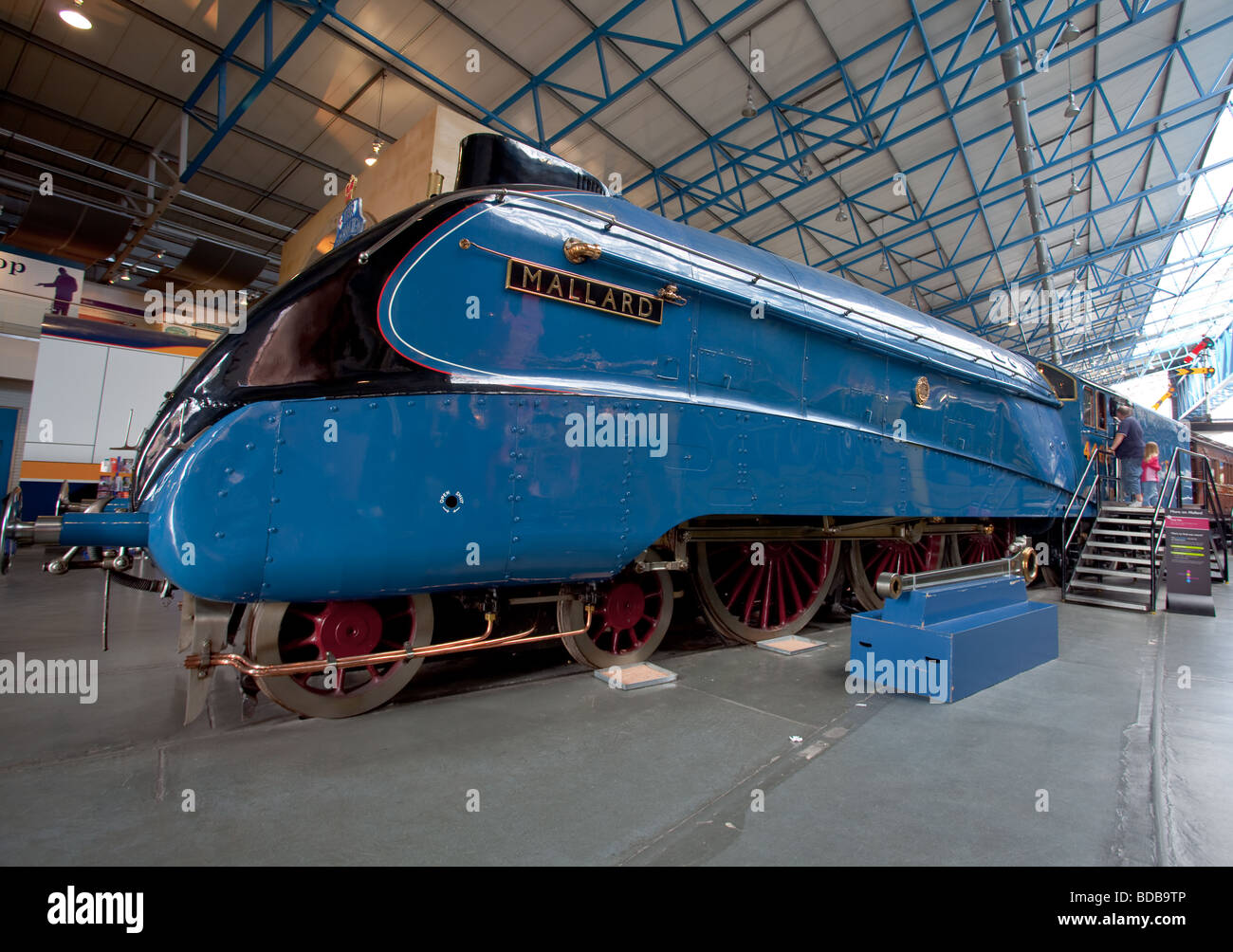 La locomotive mallard dans la national rail Museum de New York Banque D'Images