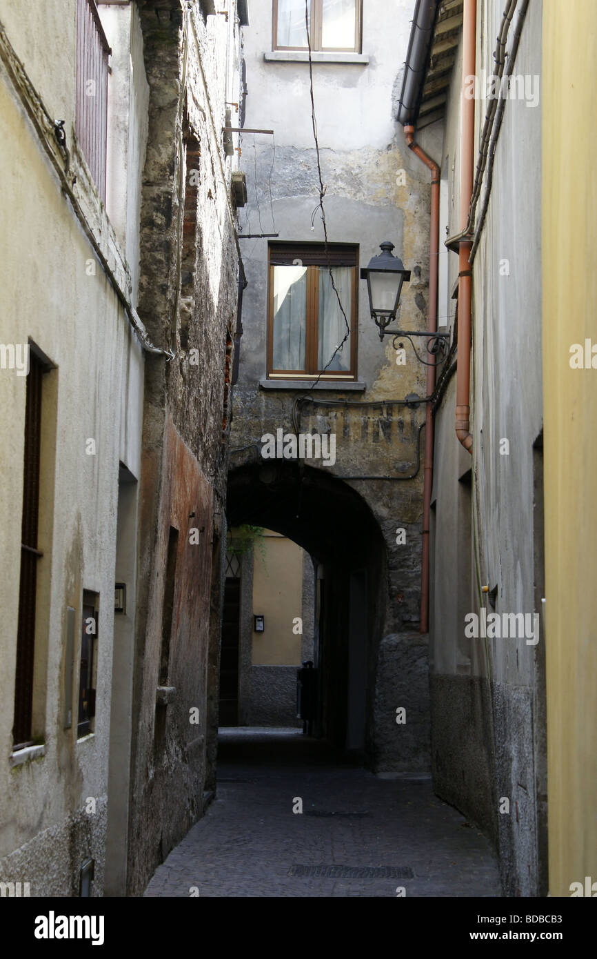 Rue étroite, Bellano, Lac de Côme Banque D'Images