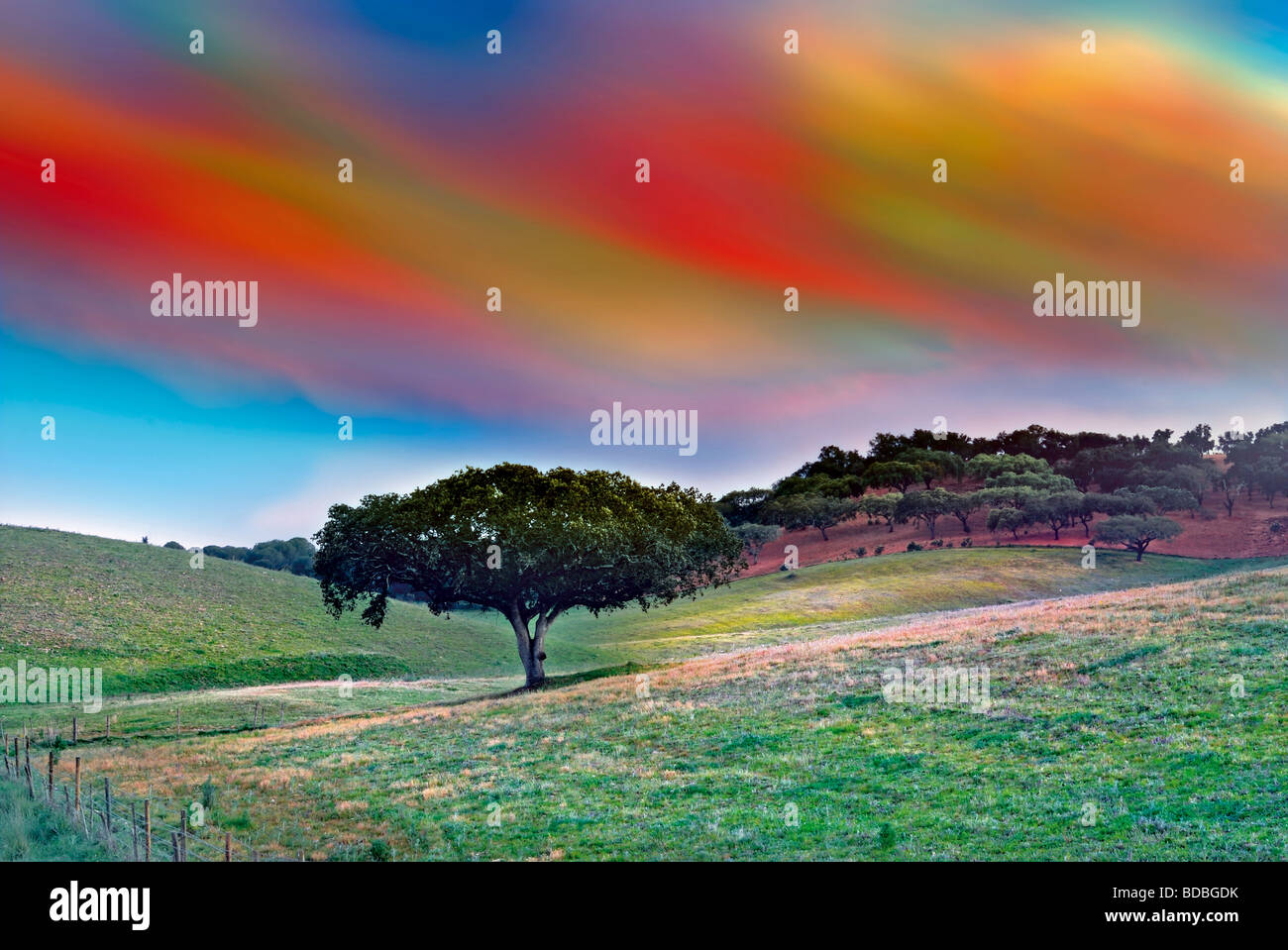 Le Portugal, l'Alentejo : HDR photo avec trois images Banque D'Images