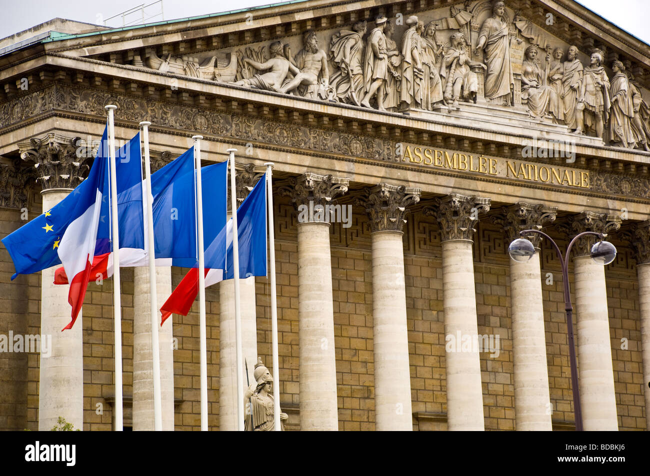 L'Assemblée nationale (Assemblée Nationale) Bâtiment à Paris, France Banque D'Images