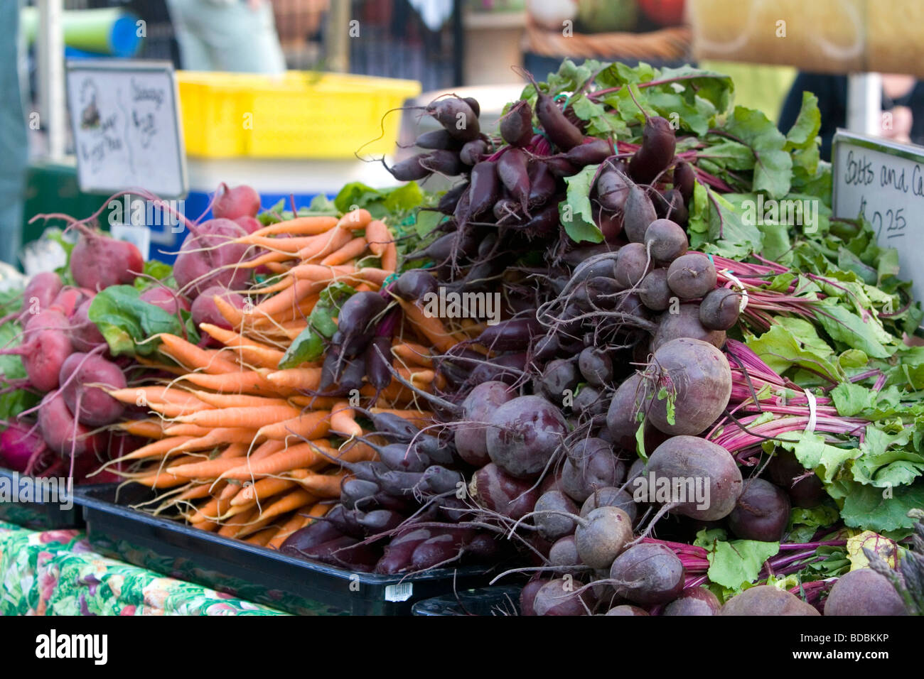 Produits frais vendu à un marché de producteurs à Boise IDAHO USA Banque D'Images