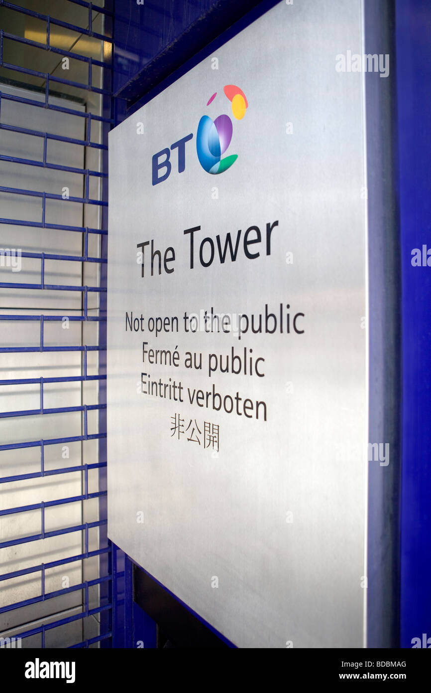 BT Tower Banque D'Images