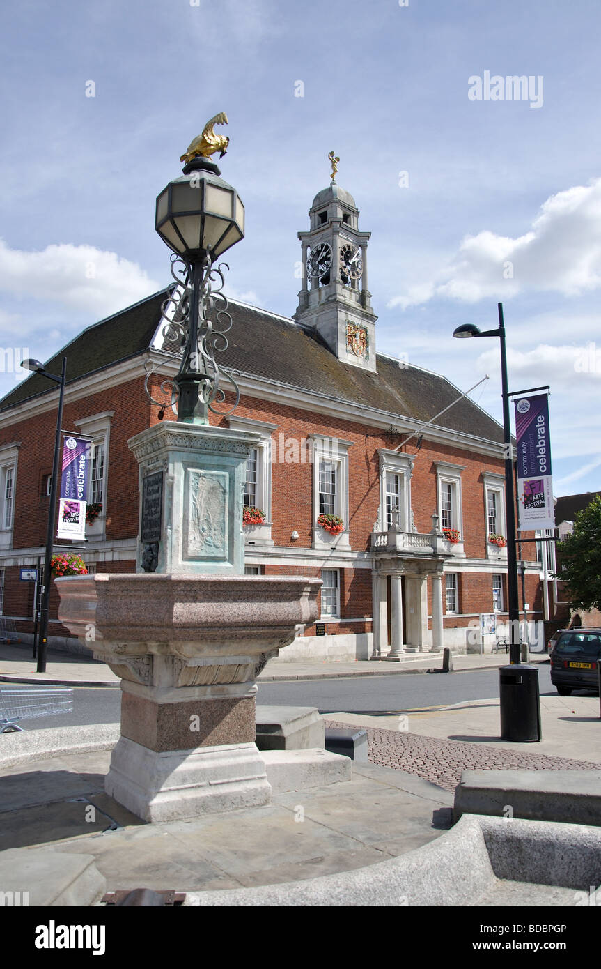 L'hôtel de ville, Market place, Braintree, Essex, Angleterre, Royaume-Uni Banque D'Images