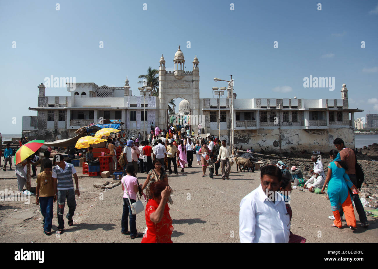 La mosquée Haji Ali Dargah situé dans le sud de Mumbai Inde Banque D'Images