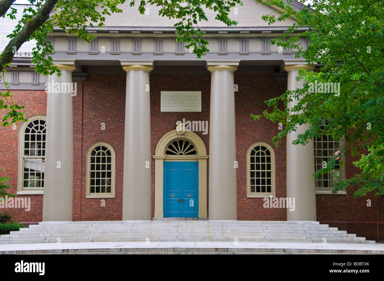 Memorial Church Université Harvard Boston Massachusetts Banque D'Images