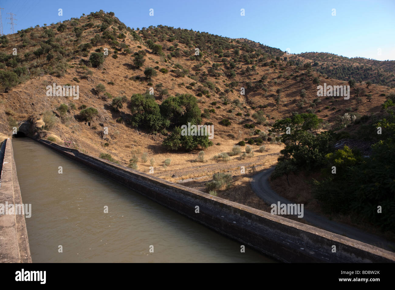 Rio Guadalhorce. La province de Malaga. L'Andalousie. L'Espagne. L'Europe Banque D'Images