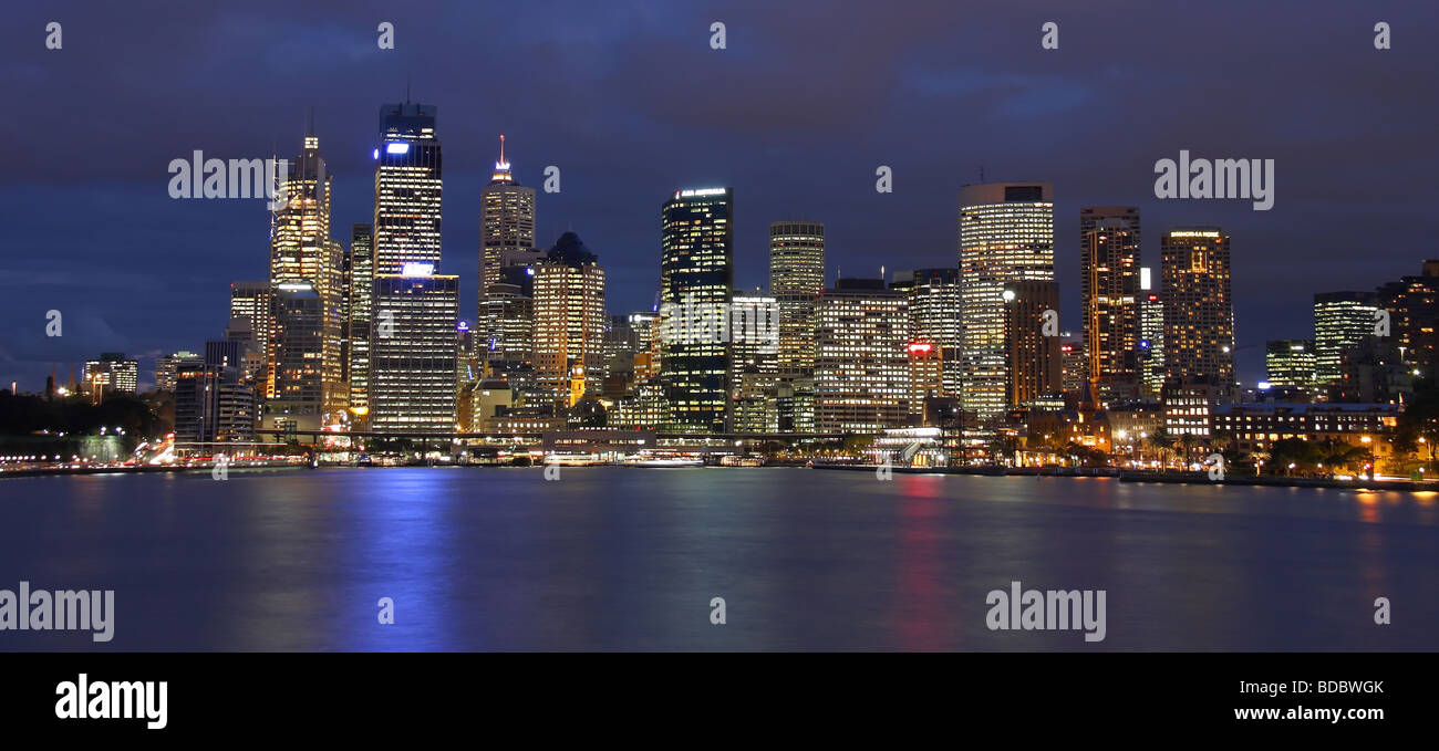 Sydney City skyline at night Banque D'Images