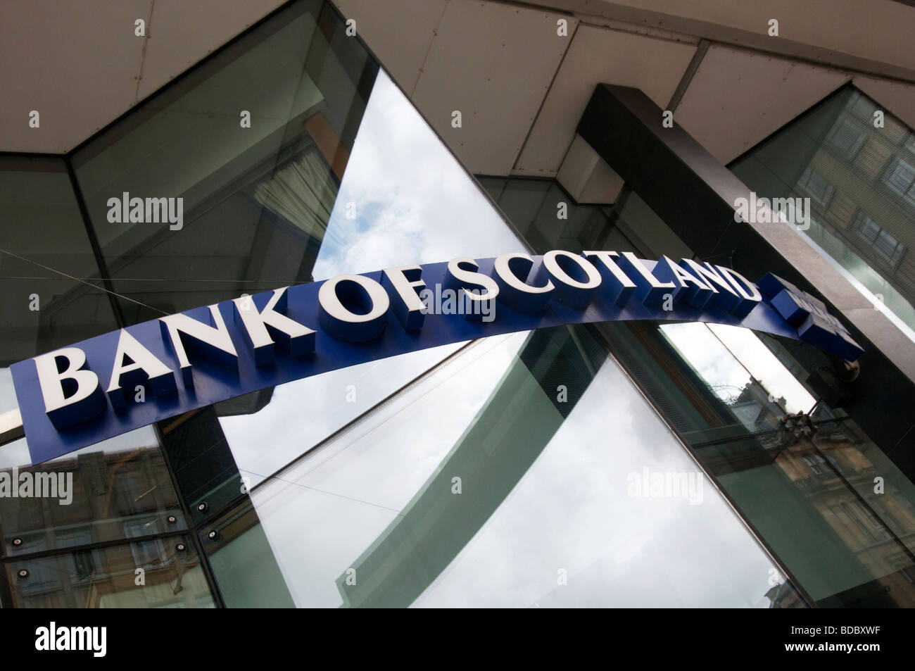 Royal Bank of Scotland rbs bancaire banques appartenant au gouvernement public logo halifax fred le shred Banque D'Images