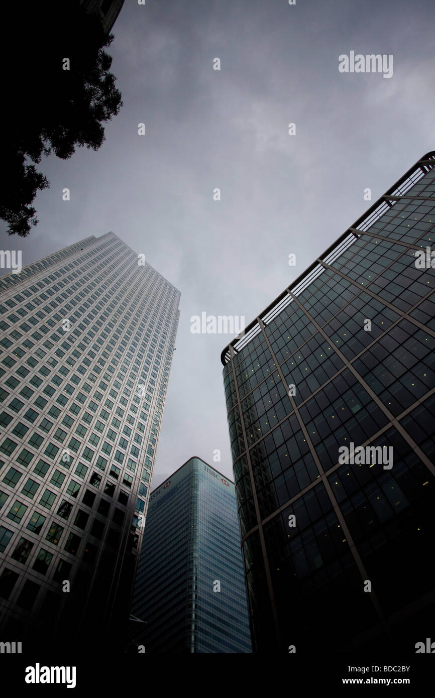 La Banque HSBC et Upperbank à Canary Wharf à Londres Banque D'Images