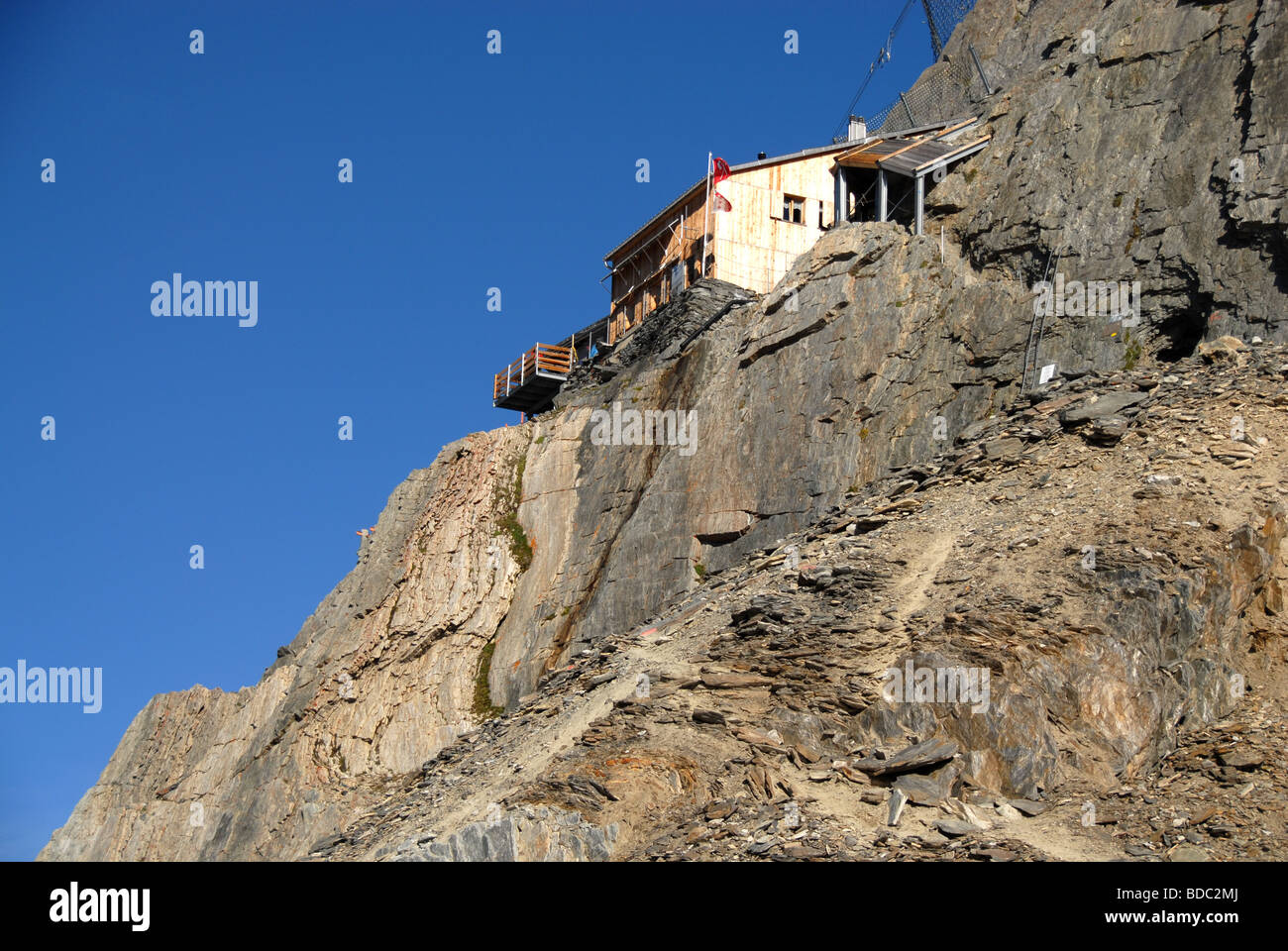Obaraarjoch refuge de montagne Club alpin suisse alpes bernoises en Suisse Banque D'Images