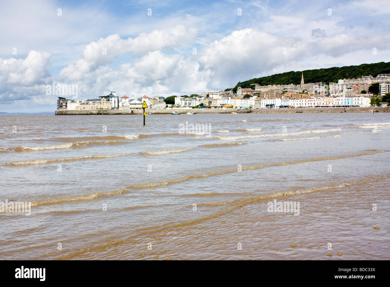 La plage à Weston super Mare Somerset England UK Banque D'Images