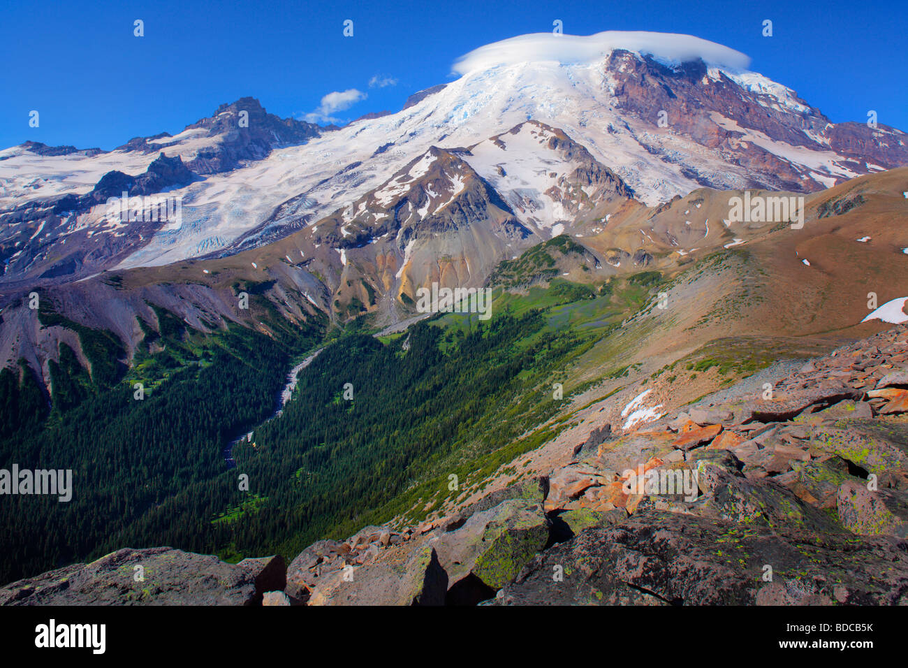 Le Mont Rainier à partir de la 2ème montagne Burroughs Banque D'Images