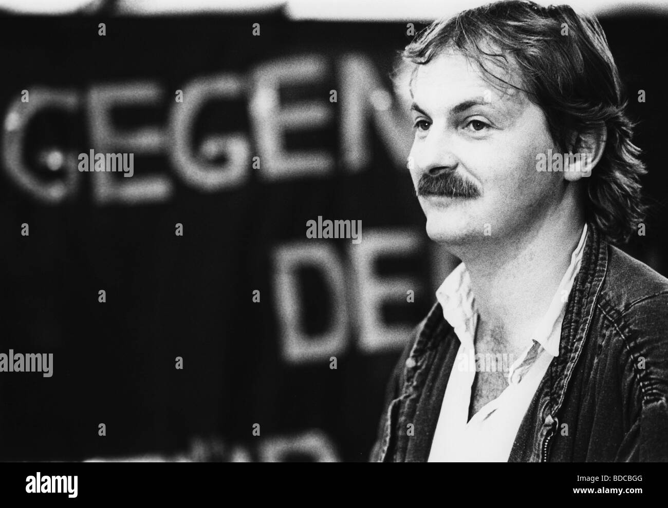 Kleinert, Hubert, politicien allemand (les Verts), portrait, convention du parti national des Verts, Hagen, Allemagne, 22. - 23.6.1985, , Banque D'Images