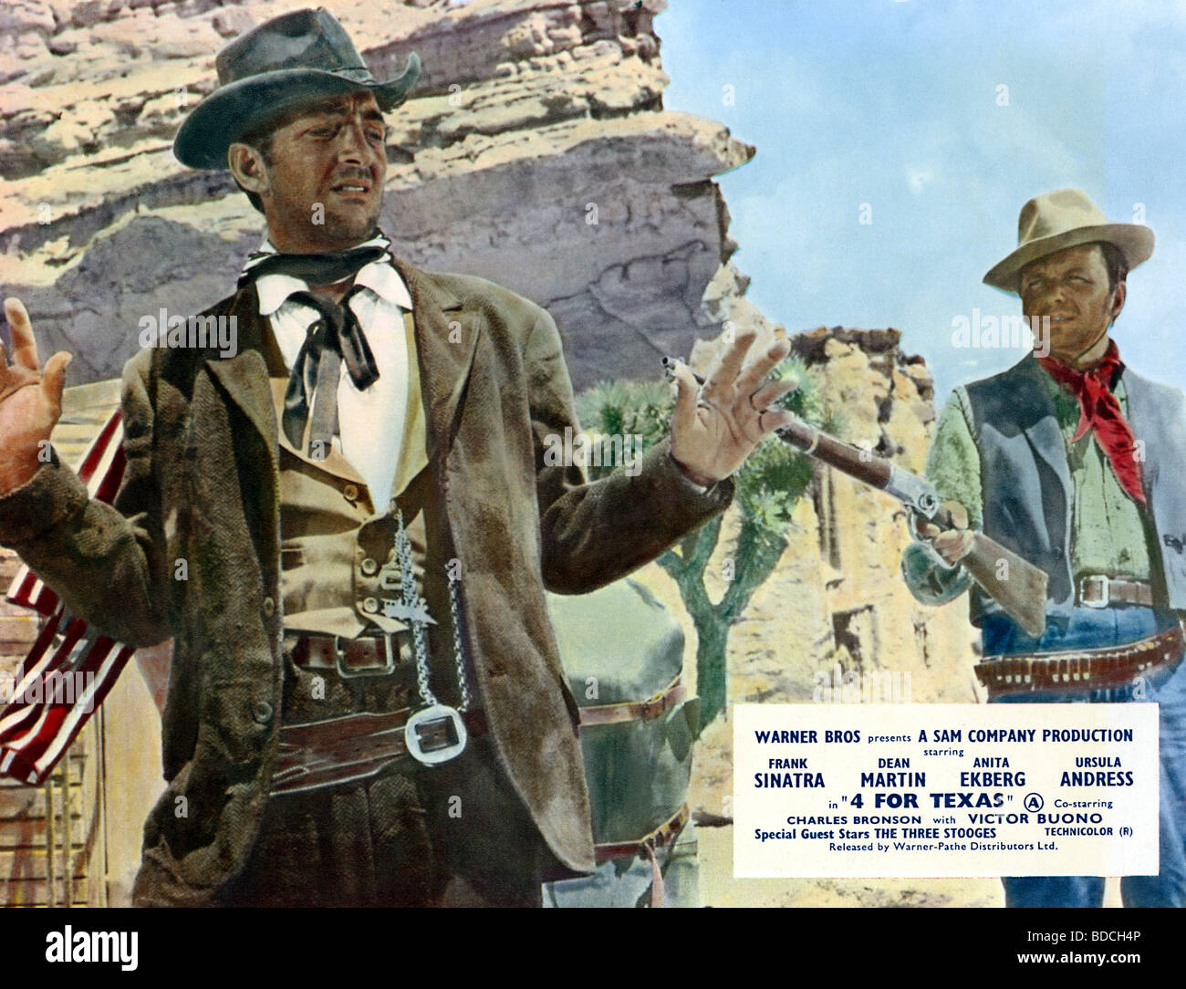 4 POUR LE TEXAS - 1963 film Warner avec Dean Martin et Frank Sinatra Banque D'Images