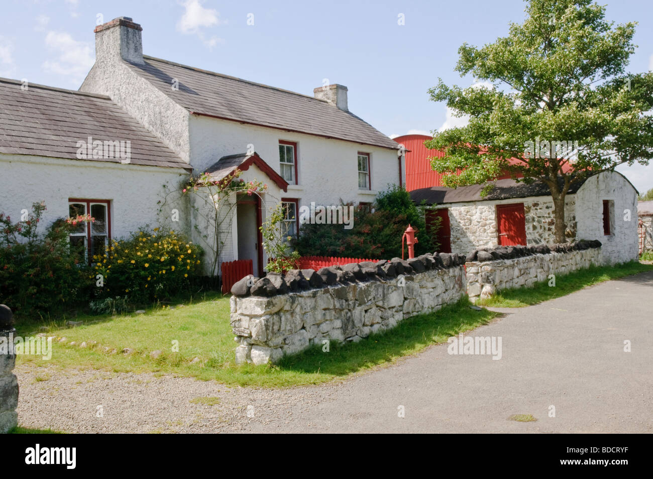 19e siècle Ferme irlandaise au Ulster Folk and Transport Museum. Banque D'Images