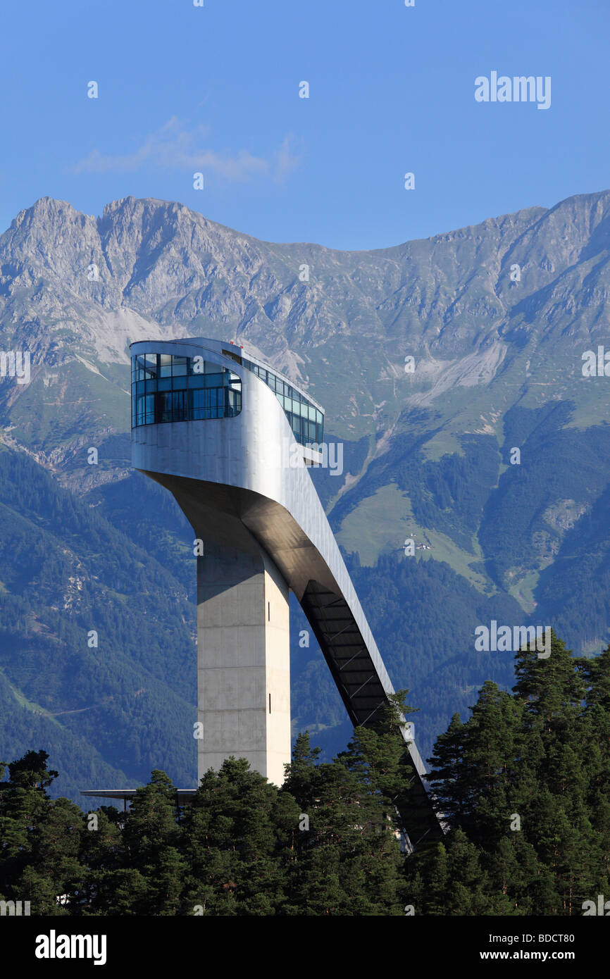 Tremplin de Bergisel, Innsbruck, Tyrol, Autriche, Europe Banque D'Images