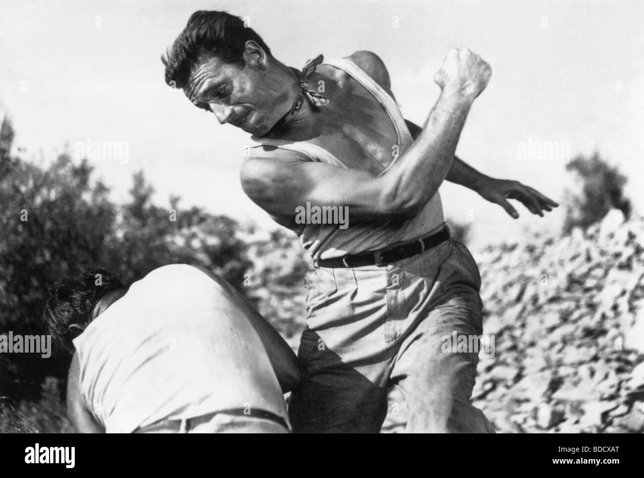 Le SALAIRE DE LA PEUR - 1953 Filmsonor film avec Yves Montand Banque D'Images