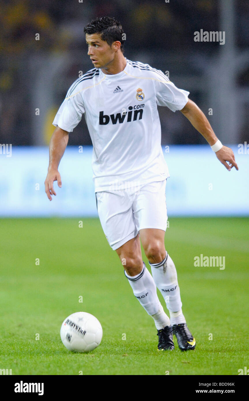 Cristiano Ronaldo (Portugal), joueur de football espagnol Real Madrid, pendant un match contre Borussia Dortmund. Banque D'Images