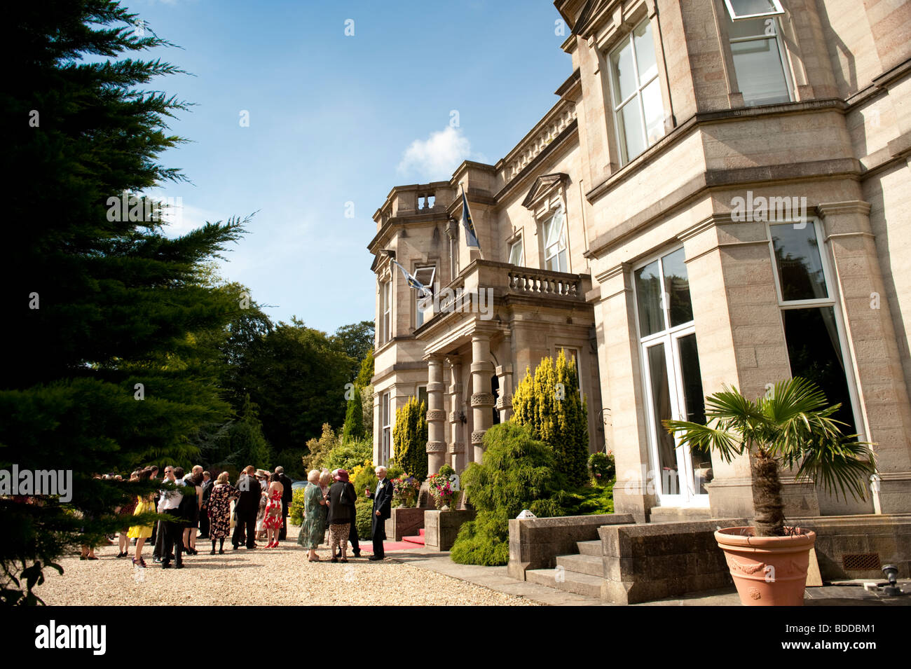 Une réception de mariage du Tre Ysgawen country house hotel, Llangefni, Anglesey, au nord du Pays de Galles, Royaume-Uni Banque D'Images