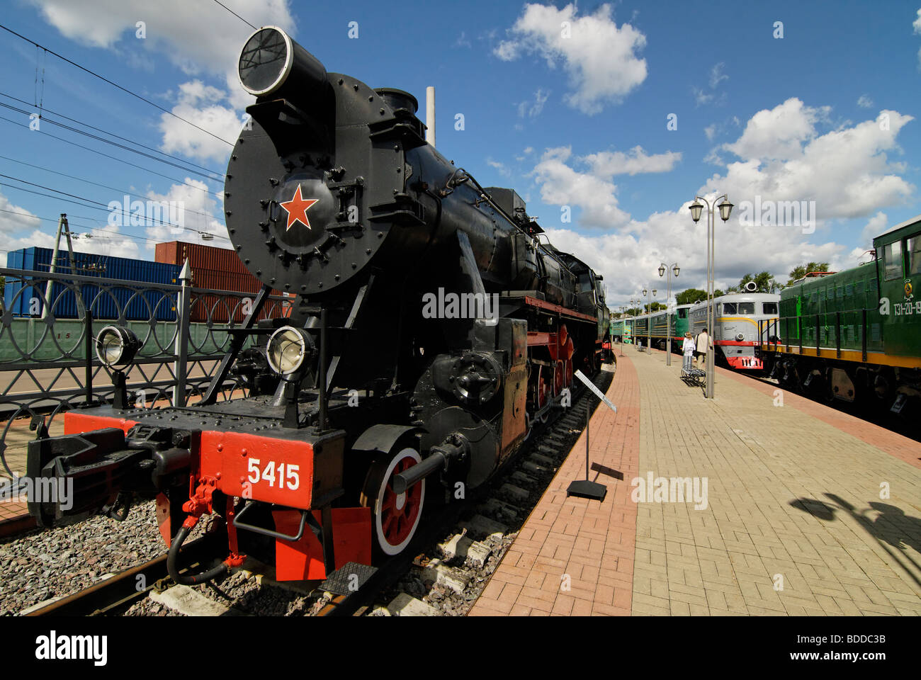 Seconde Guerre Mondiale allemand TE-5415 locomotive à vapeur de la série 52. Construit en 1943. Banque D'Images