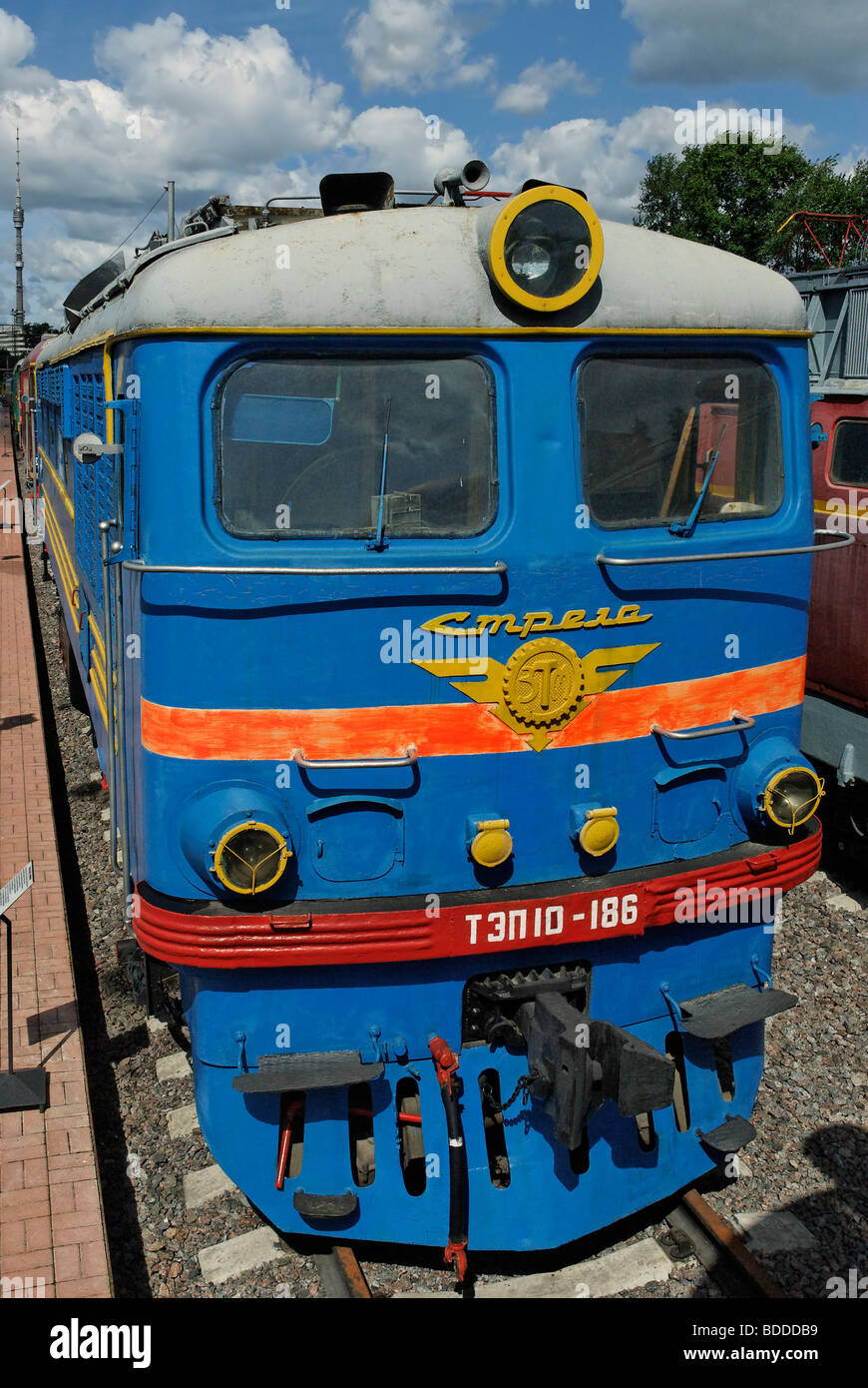 Locomotive diesel soviétique TEP10 Flash. Construit en 1965 Banque D'Images