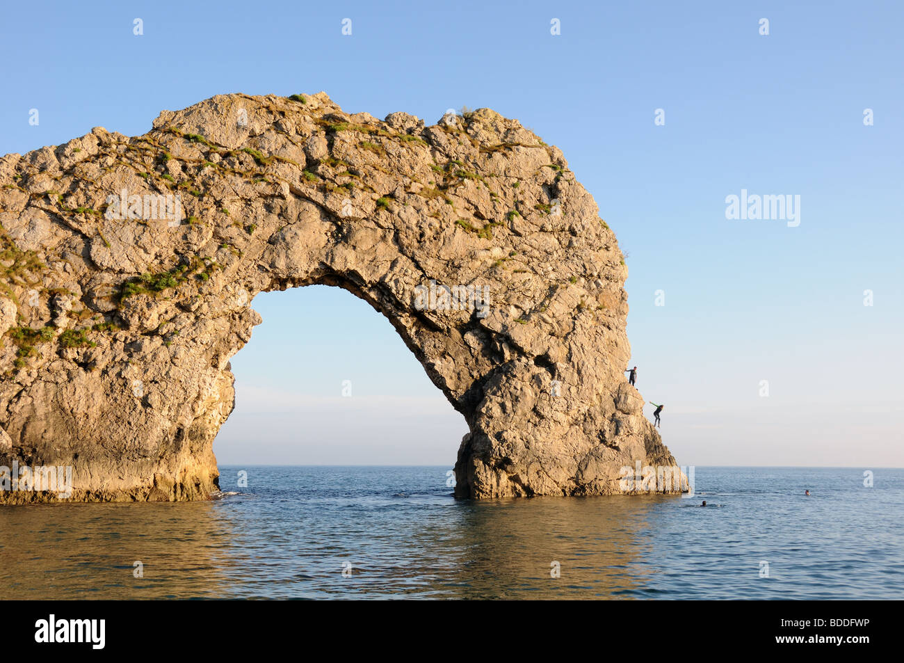 Désactivation à Durdle Door Banque D'Images