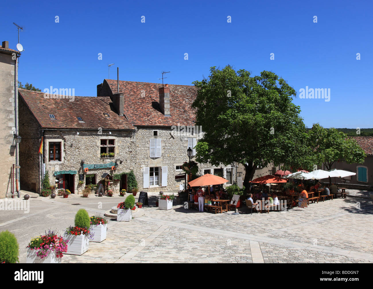 La ville médiévale de Chauvigny Banque D'Images