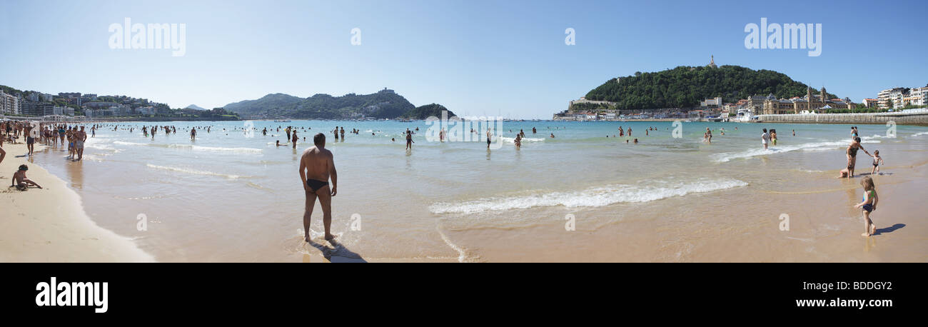 St Anton beach en Espagne, en Europe. Banque D'Images