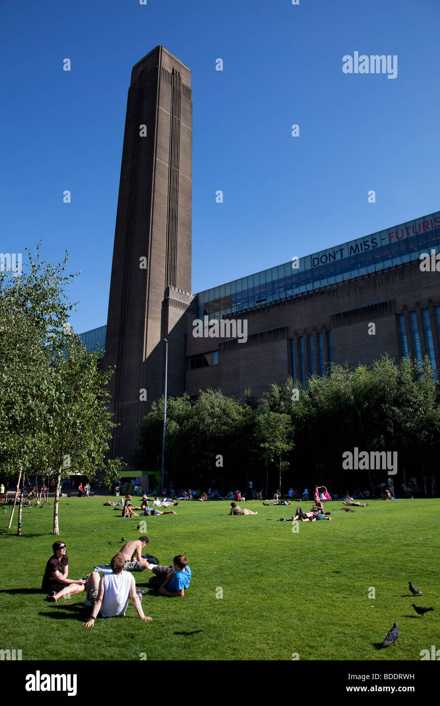 Musée d'art Tate Modern sur la rive sud. Londres. Banque D'Images