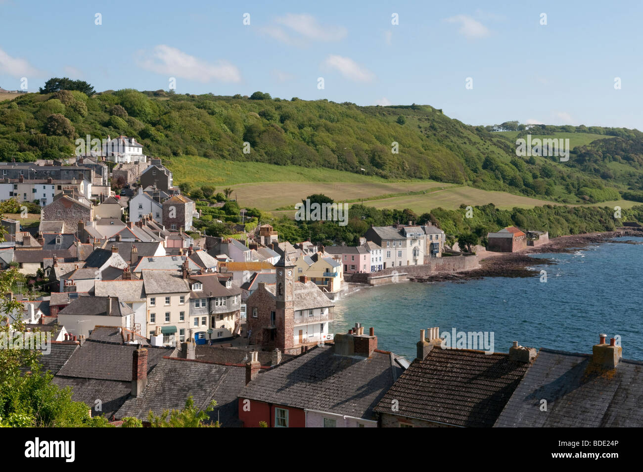 Le petit village de Kingsand sur la péninsule sud-est de rame Angleterre Cornwall Banque D'Images