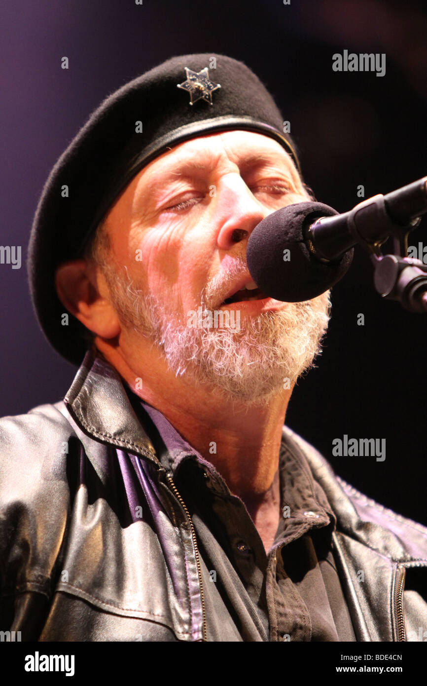 Richard Thompson close up shot de Fairport Convention's Cropredy Festival 14 Août 2009 Banque D'Images