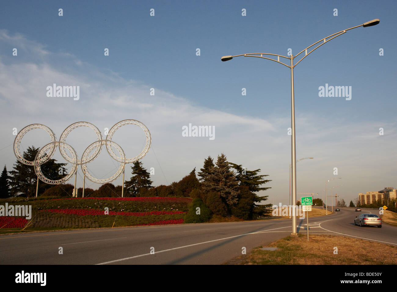 Inscrivez-olympique, l'Aéroport International de Vancouver, Richmond (C.-B.), Canada. Pas de biens. Banque D'Images