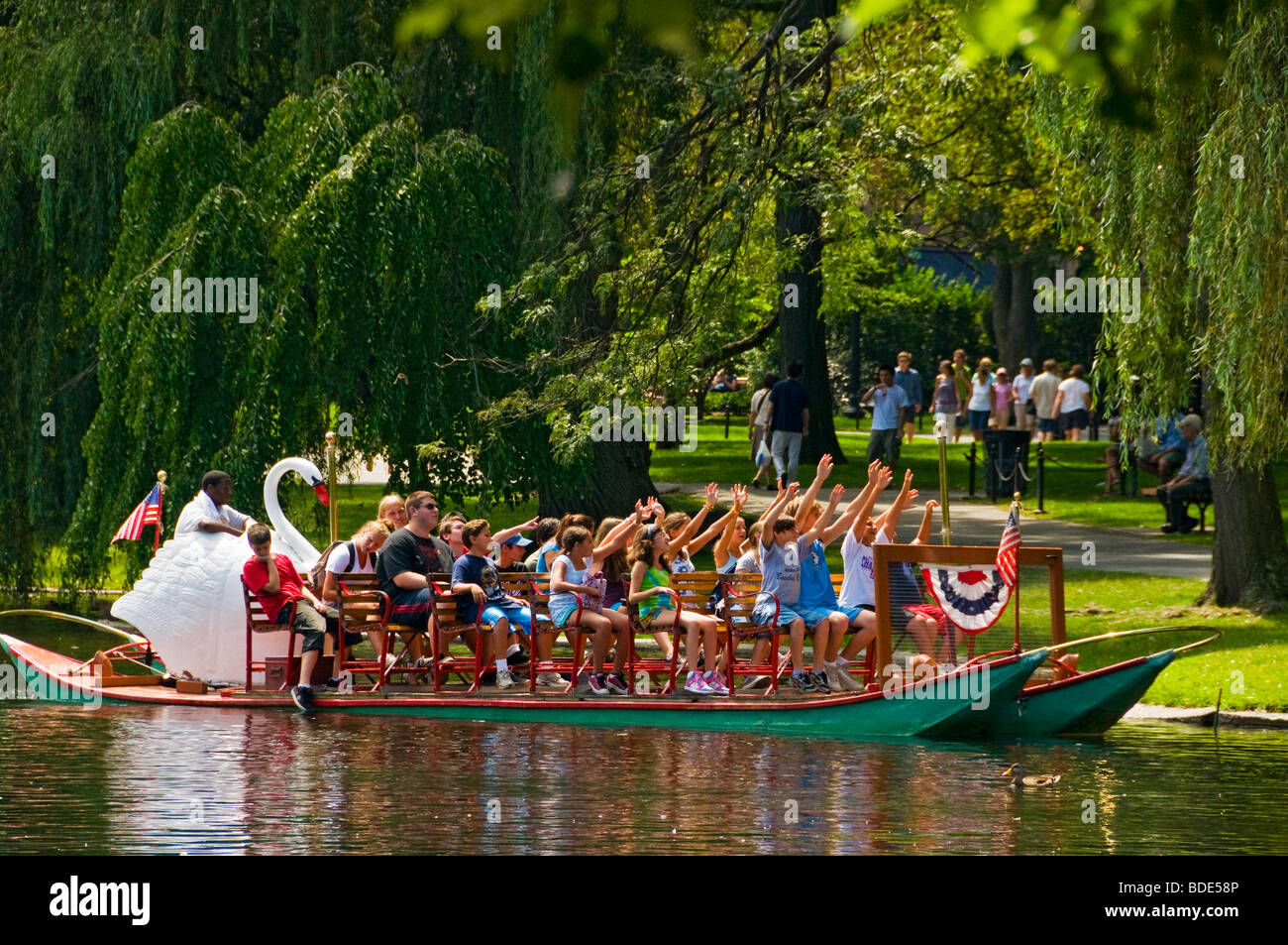 Boston public Garden, Boston Massachusetts, États-Unis Banque D'Images