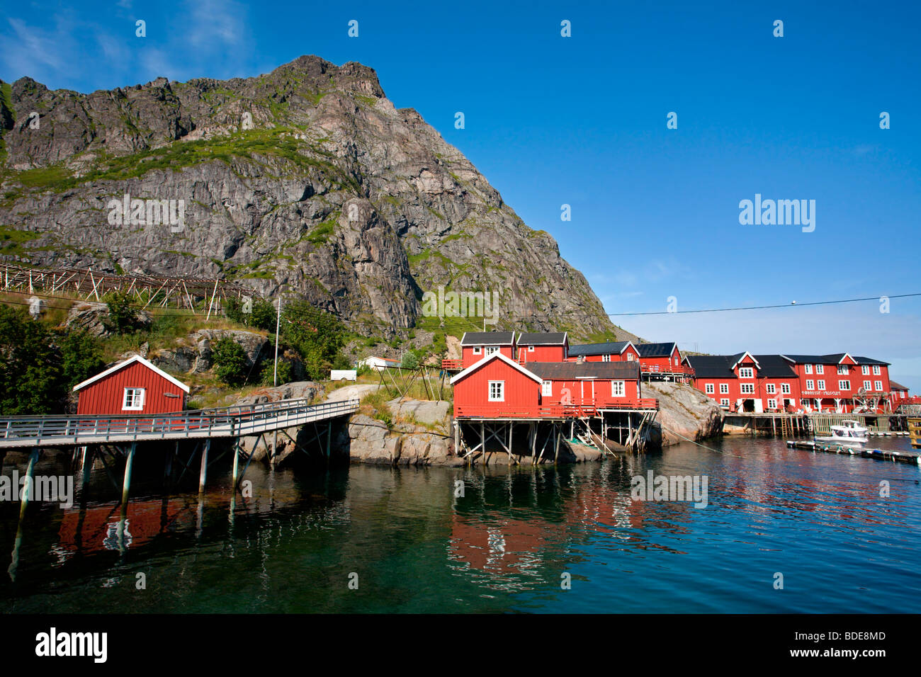 L'île de Moskenes : un village de pêcheurs Banque D'Images