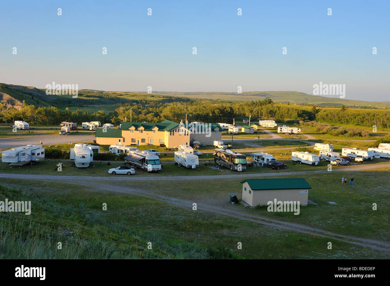 Camping pour véhicules récréatifs Banque D'Images