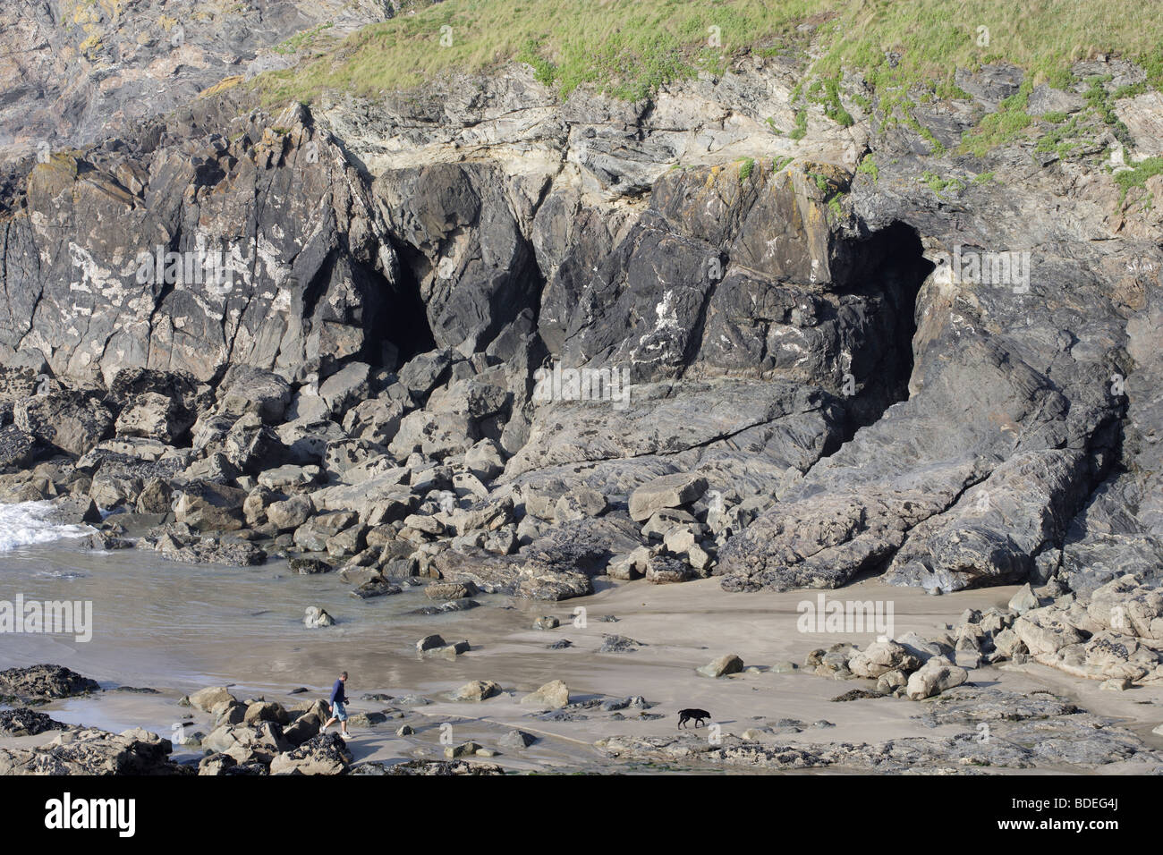 Lundy Bay, près de Port Quin, North Cornwall, England, UK Banque D'Images