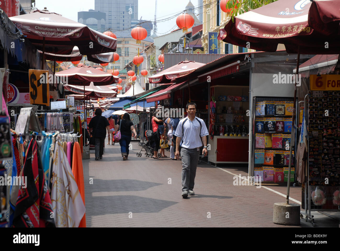 Pagoda Street, Chinatown, Singapour Banque D'Images