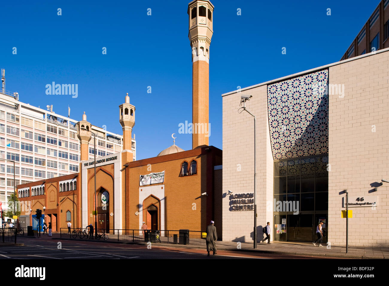 Mosquée sur Whitechapel Road, E1, Londres, Royaume-Uni Banque D'Images